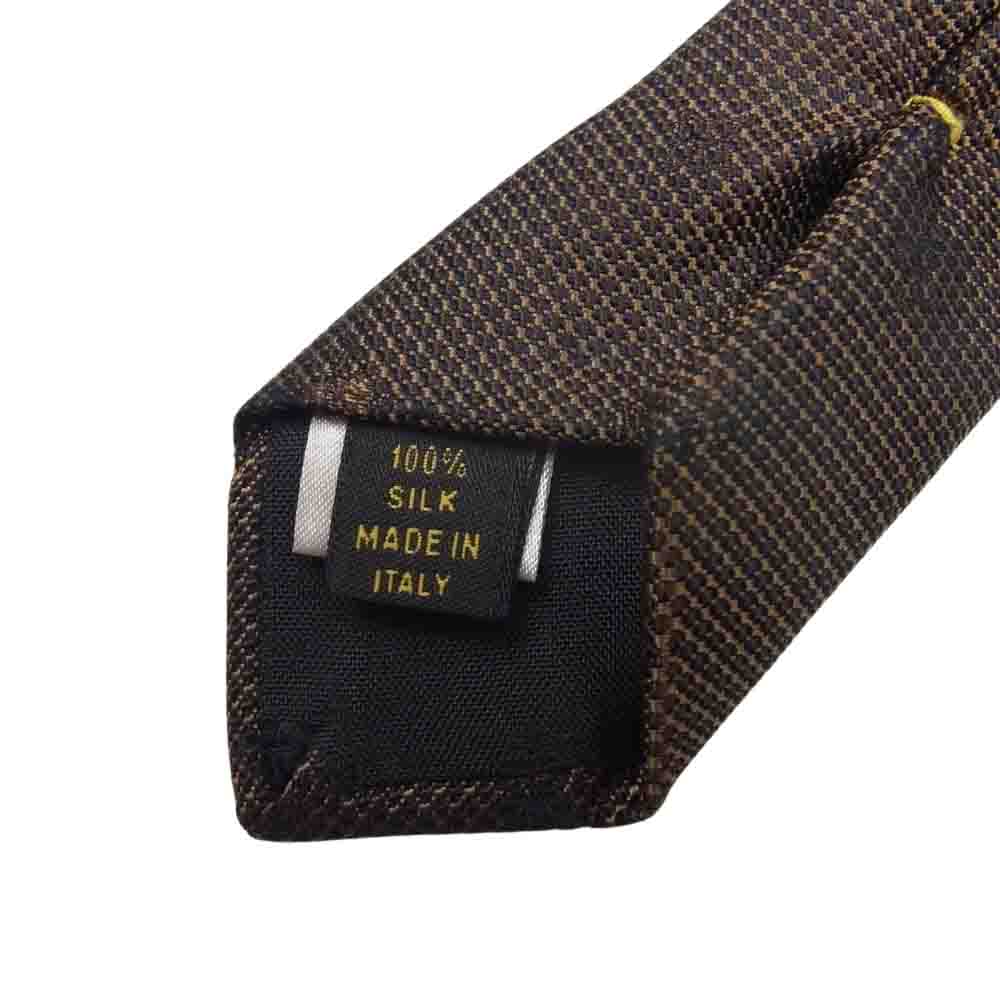 LOUIS VUITTON ルイ・ヴィトン イタリア製 シルク ロゴ ネクタイ ブラウン ブラウン系【中古】
