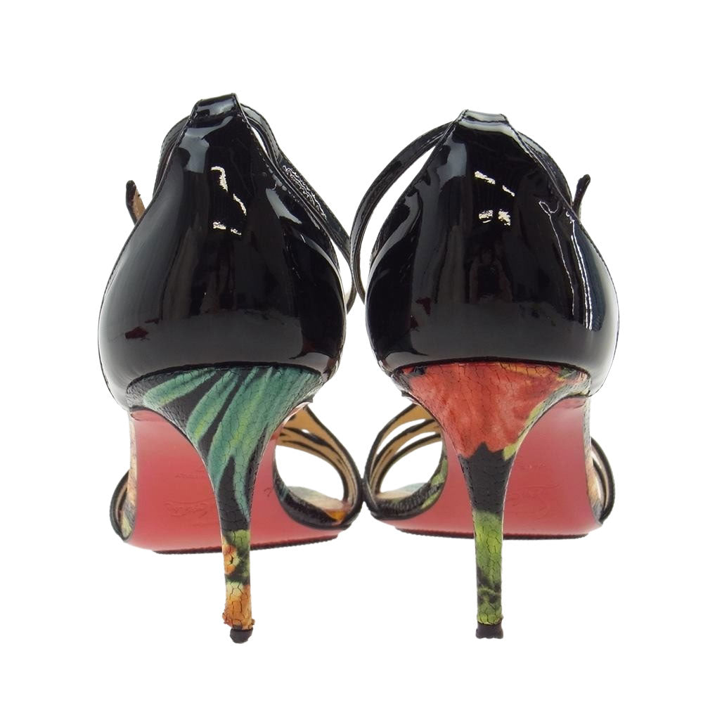 Christian Louboutin クリスチャンルブタン フラワー 花柄 ヒール パンプス マルチカラー系 37【中古】