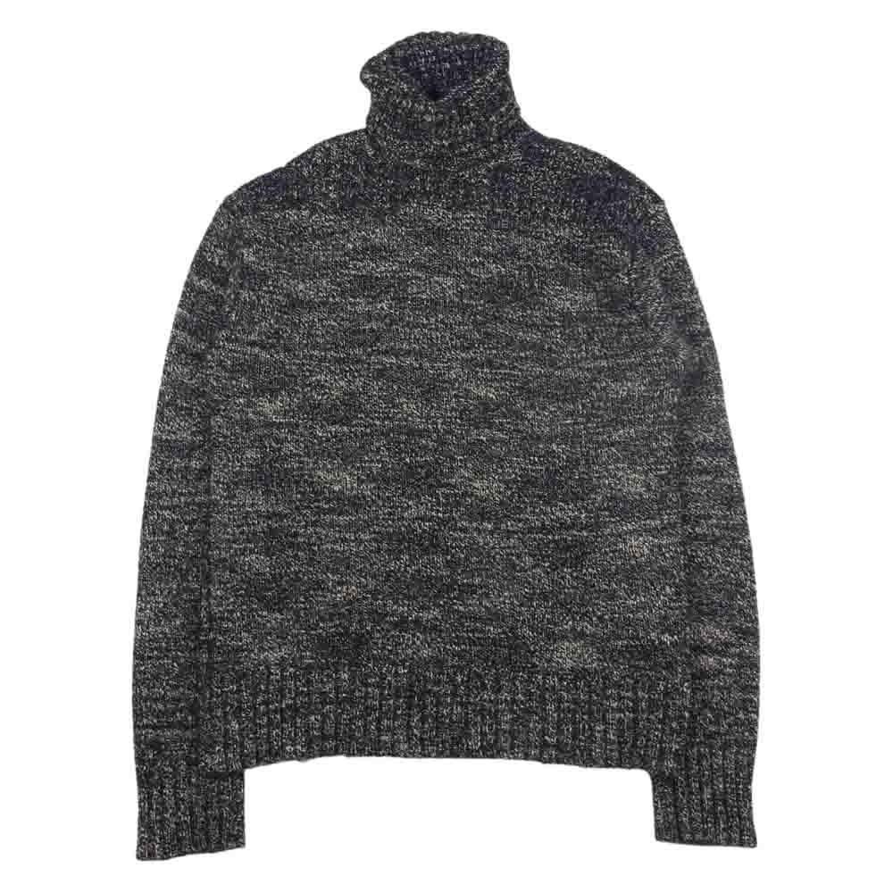 RRL ダブルアールエル 国内正規品 コットン ウール タートルネック ハイネック ニット セーター  ブラック系 S【中古】