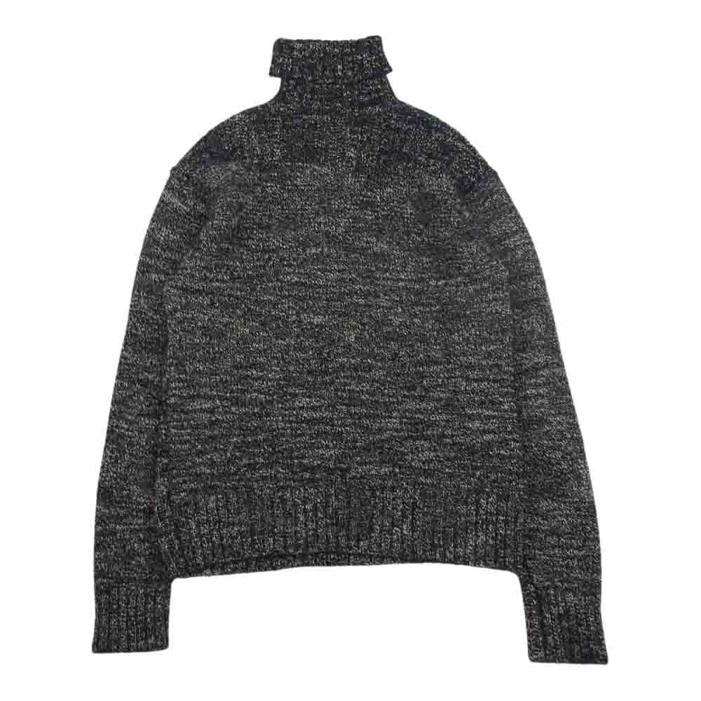 RRL ダブルアールエル 国内正規品 コットン ウール タートルネック ハイネック ニット セーター  ブラック系 S【中古】