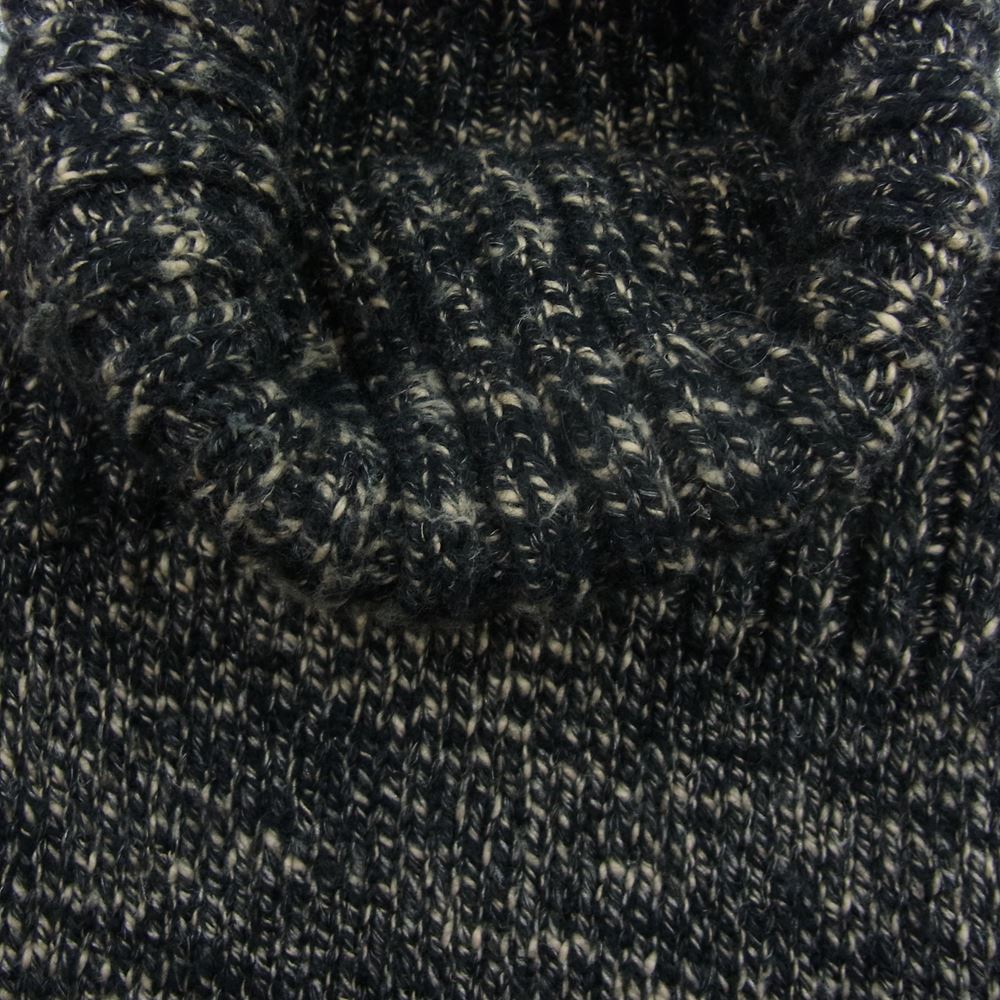 RRL ダブルアールエル 国内正規品 コットン ウール タートルネック ハイネック ニット セーター  ブラック系 S【中古】
