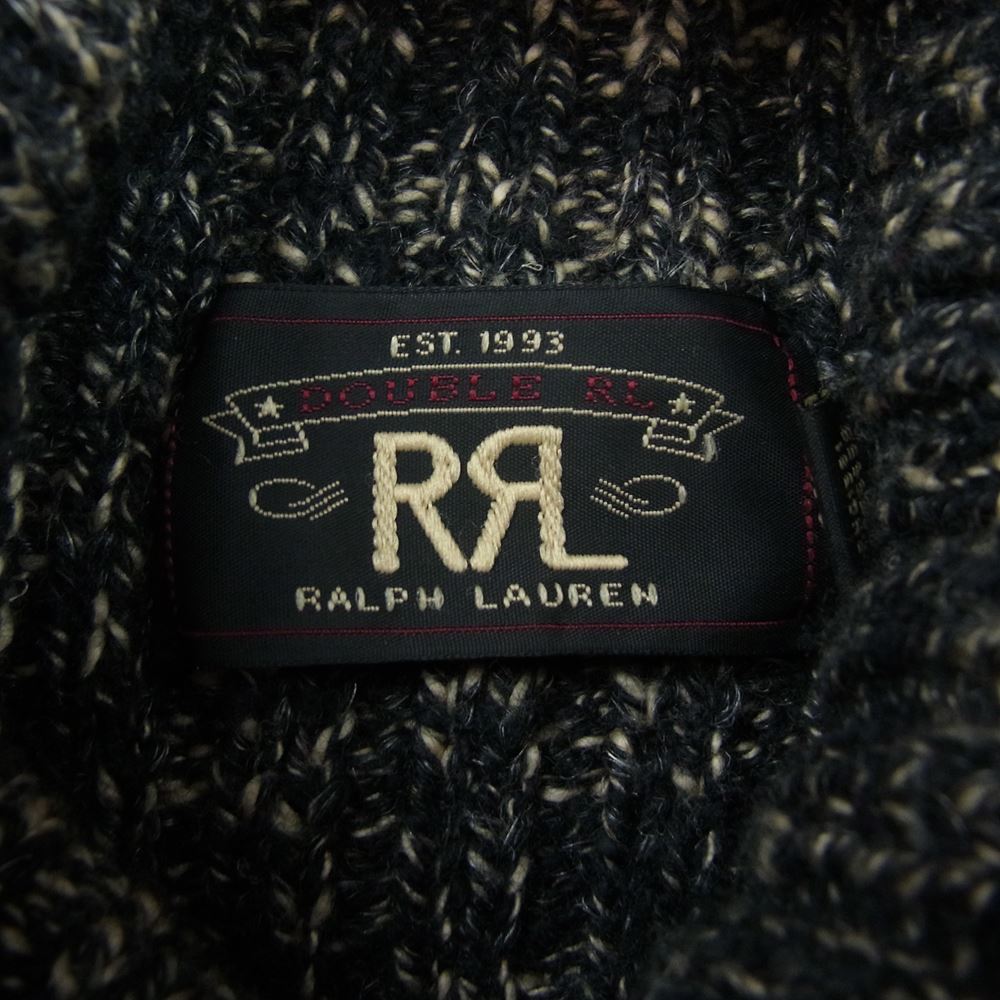 RRL ダブルアールエル 国内正規品 コットン ウール タートルネック ハイネック ニット セーター  ブラック系 S【中古】