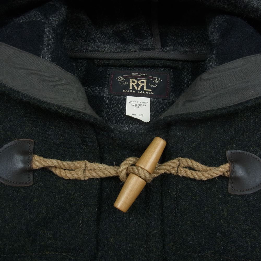 RRL ダブルアールエル 国内正規品 ダブルフェイスド ウール ダッフル コート グレー系 グリーン系 S【中古】