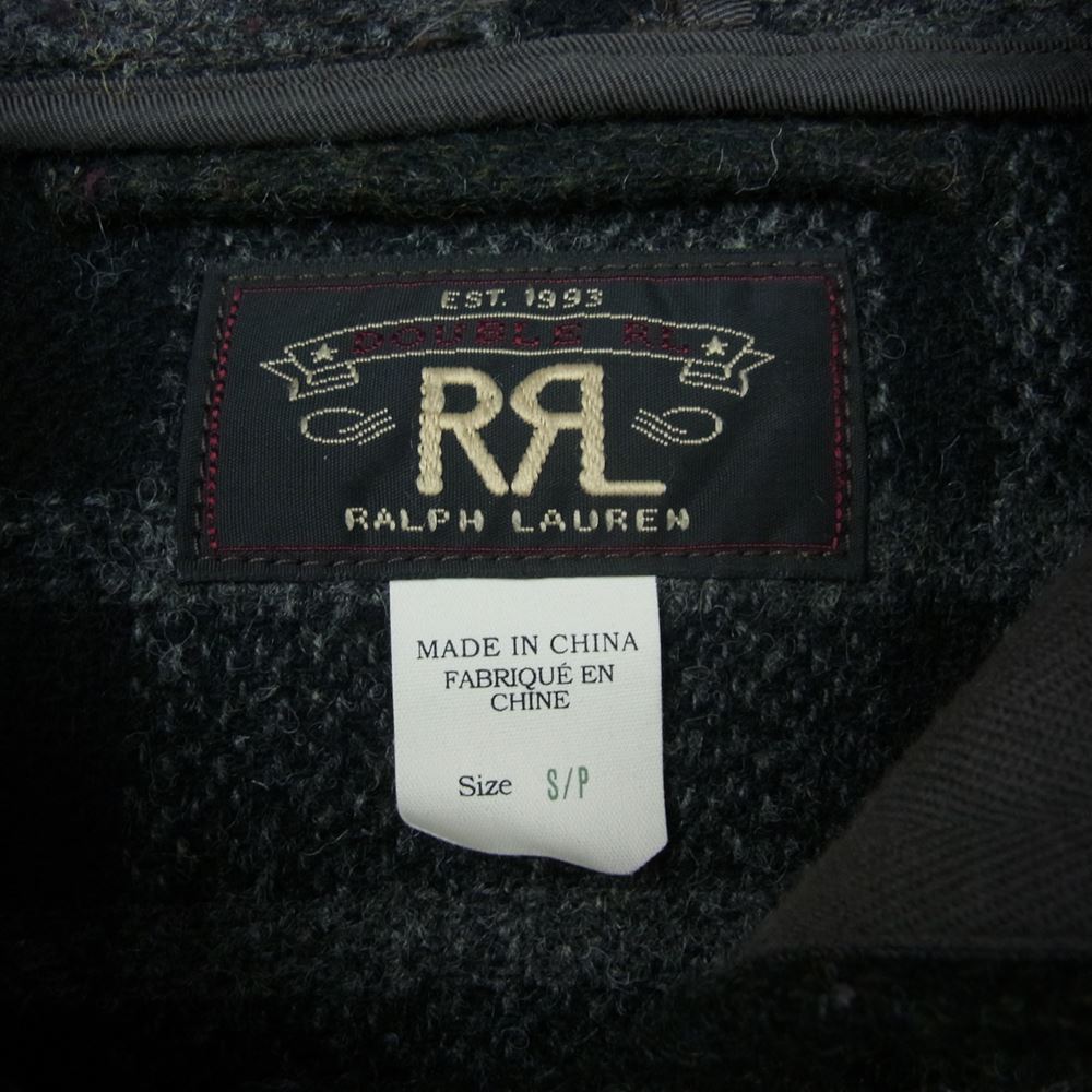 RRL ダブルアールエル 国内正規品 ダブルフェイスド ウール ダッフル コート グレー系 グリーン系 S【中古】