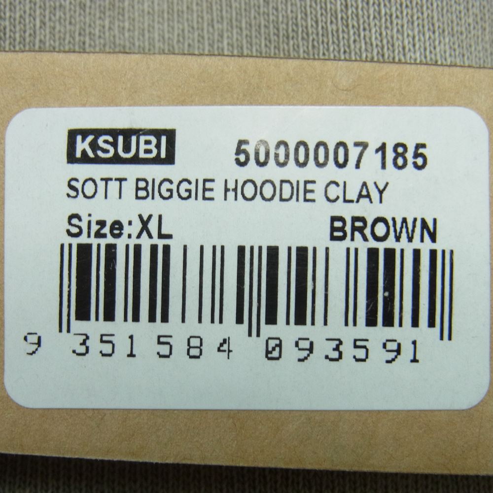 クスビ 5000007185 Sott Biggie Hoodie Clay スウェット パーカー フーディ グレイッシュブラウン系 XL【美品】【中古】