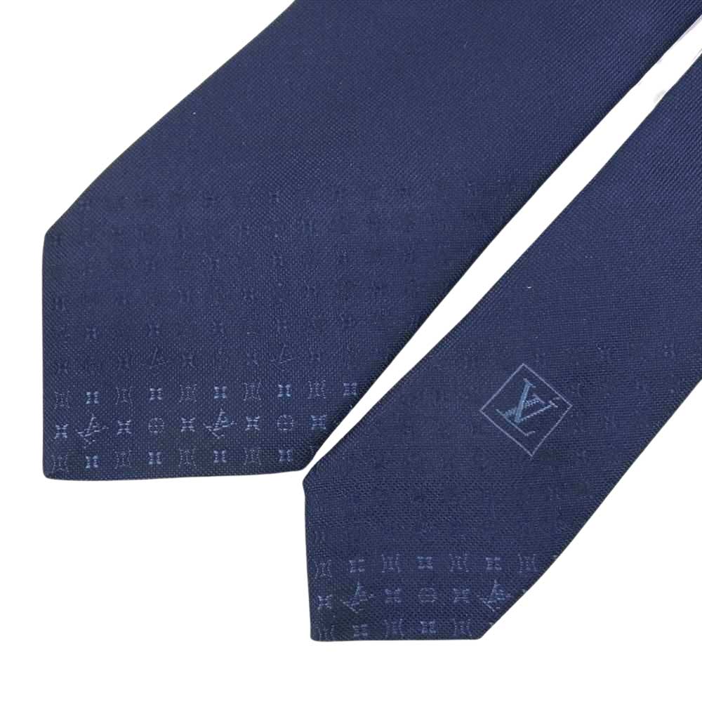 LOUIS VUITTON ルイ・ヴィトン M78765 モノグラム グラディエント クラヴァット マリーヌ ネクタイ ネイビー系【中古】