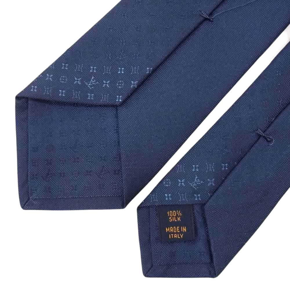 LOUIS VUITTON ルイ・ヴィトン M78765 モノグラム グラディエント クラヴァット マリーヌ ネクタイ ネイビー系【中古】