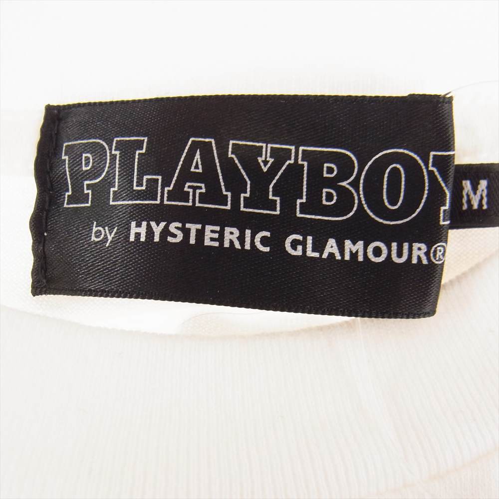 HYSTERIC GLAMOUR ヒステリックグラマー 22SS  02222CT20  × PLAYBOY HYSTERIC ARROW TEE 半袖 Tシャツ プレイボーイ ヒステリック アロー ホワイト系 M【中古】
