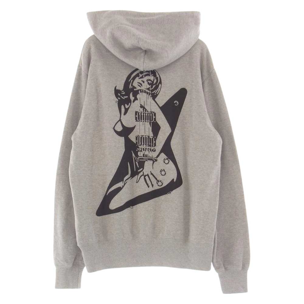 HYSTERIC GLAMOUR ヒステリックグラマー 02203CF11 02203CF11 GUITAR GIRL ギター ガール プリント パーカー グレー系 M【中古】