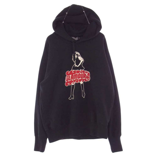 HYSTERIC GLAMOUR ヒステリックグラマー 21AW 02213CF10 VIXEN GIRL ヴィクセンガール オーバーサイズ スウェット パーカー フーディ ブラック系 M【中古】