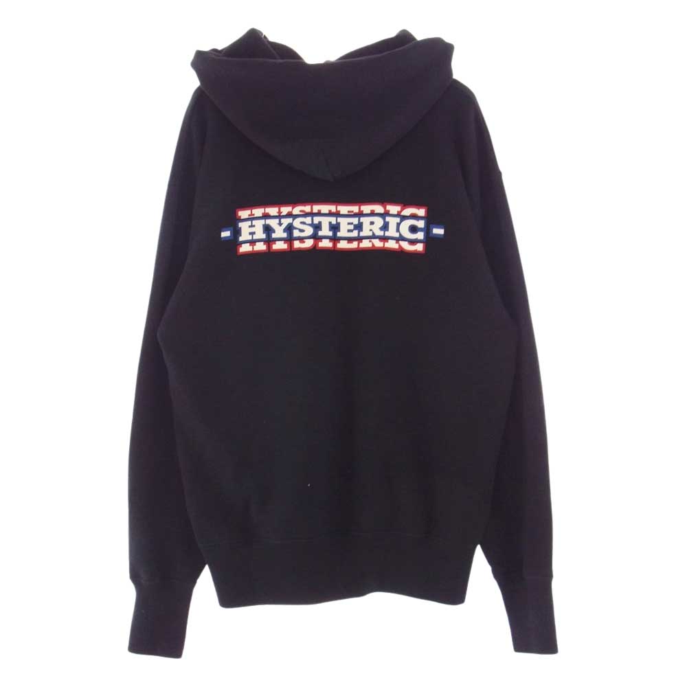 HYSTERIC GLAMOUR ヒステリックグラマー 21AW 02213CF10 VIXEN GIRL ヴィクセンガール オーバーサイズ スウェット パーカー フーディ ブラック系 M【中古】