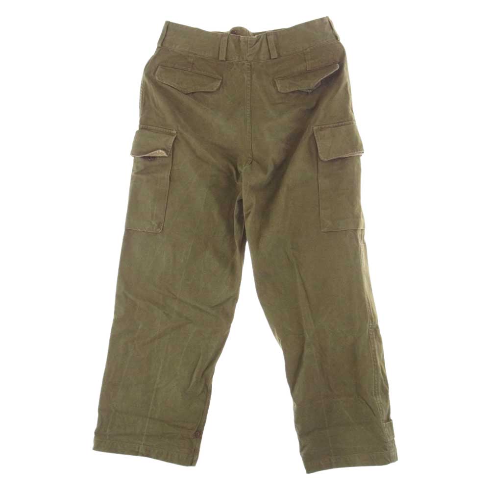 フランス軍 O.A.L.E.S.T. PARIS 35 ARMEE SFH6A 比翼2つボタン 実物 前期 M-47フィールド カーゴ パンツ グリーン系【中古】