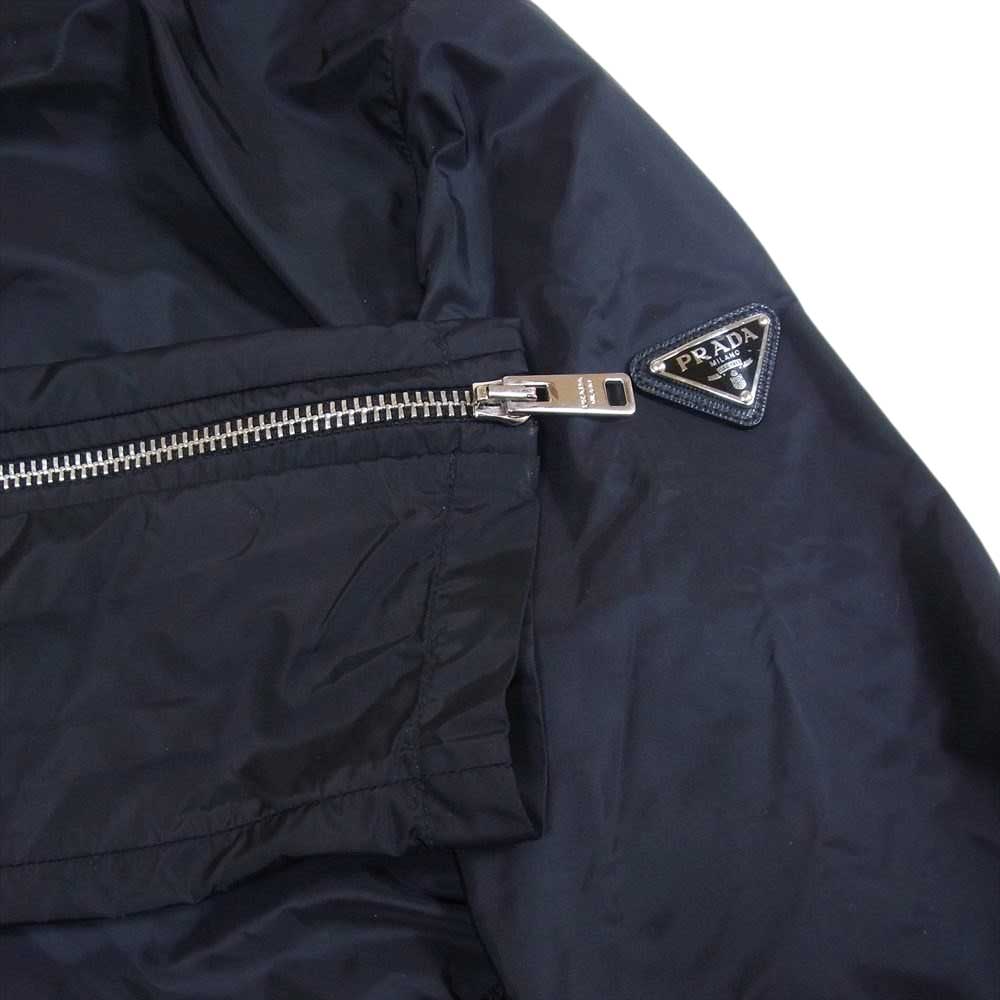 PRADA プラダ 29Z597 ダブルジップアップ ナイロン パーカ ジャケット ダークネイビー系 36【中古】