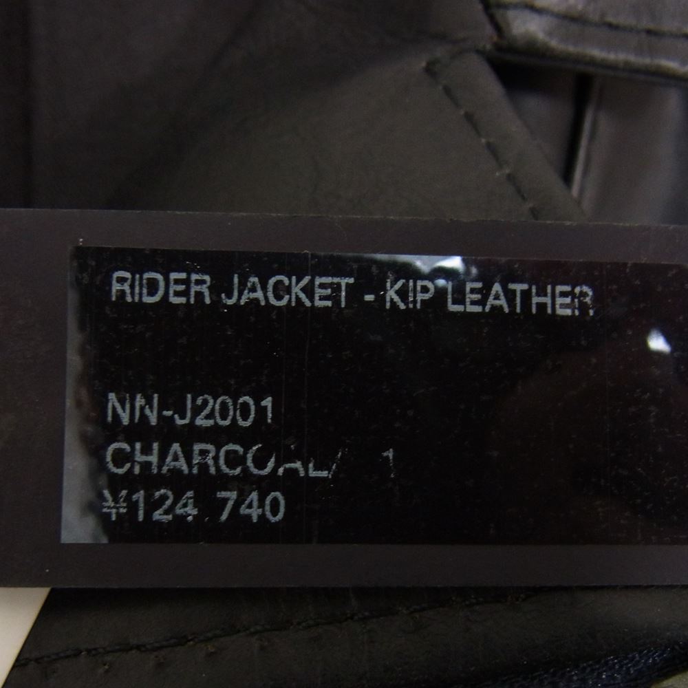 nonnative ノンネイティブ NN-2001J RIDER JACKET KIP LEATHER 牛革 レザー ダブル ライダース ジャケット ブラック系 1【極上美品】【中古】