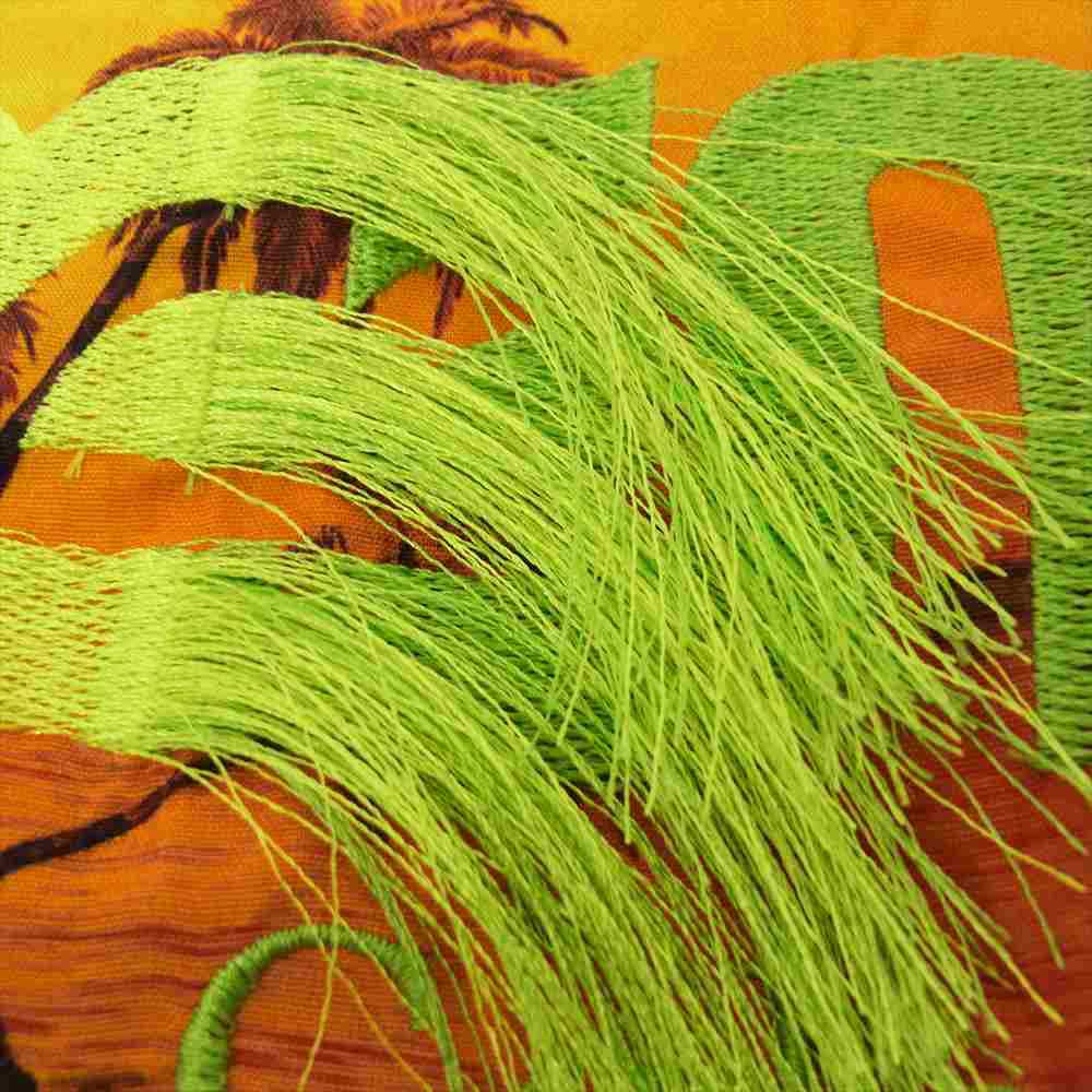 ダブレット 総柄 オープンカラー シャツ オレンジ系 M【中古】