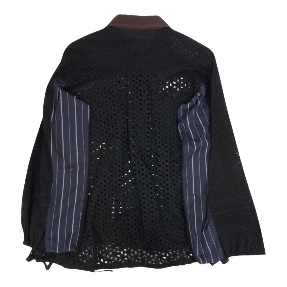 スーアンダーカバー SUU1401 総レース 切替 シャツ ブラウス ブラック系 1【中古】