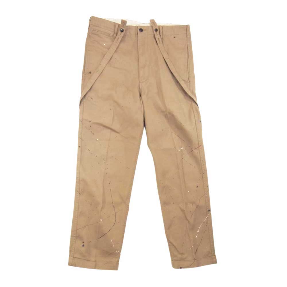 VISVIM ビズビム 20AW  0220905008005 CAMUS BRACES PANTS WD ペンキ加工 サスペンダー パンツ ブラウン系 2【中古】