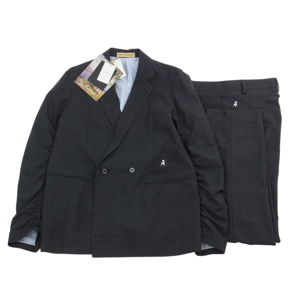 UNDERCOVER アンダーカバー USY4101 the Shepherd ザ シェパード 20SS パッカリング ダブルジャケット パンツ セットアップ ダークグレー系 ジャケット3・パンツ2【美品】【中古】