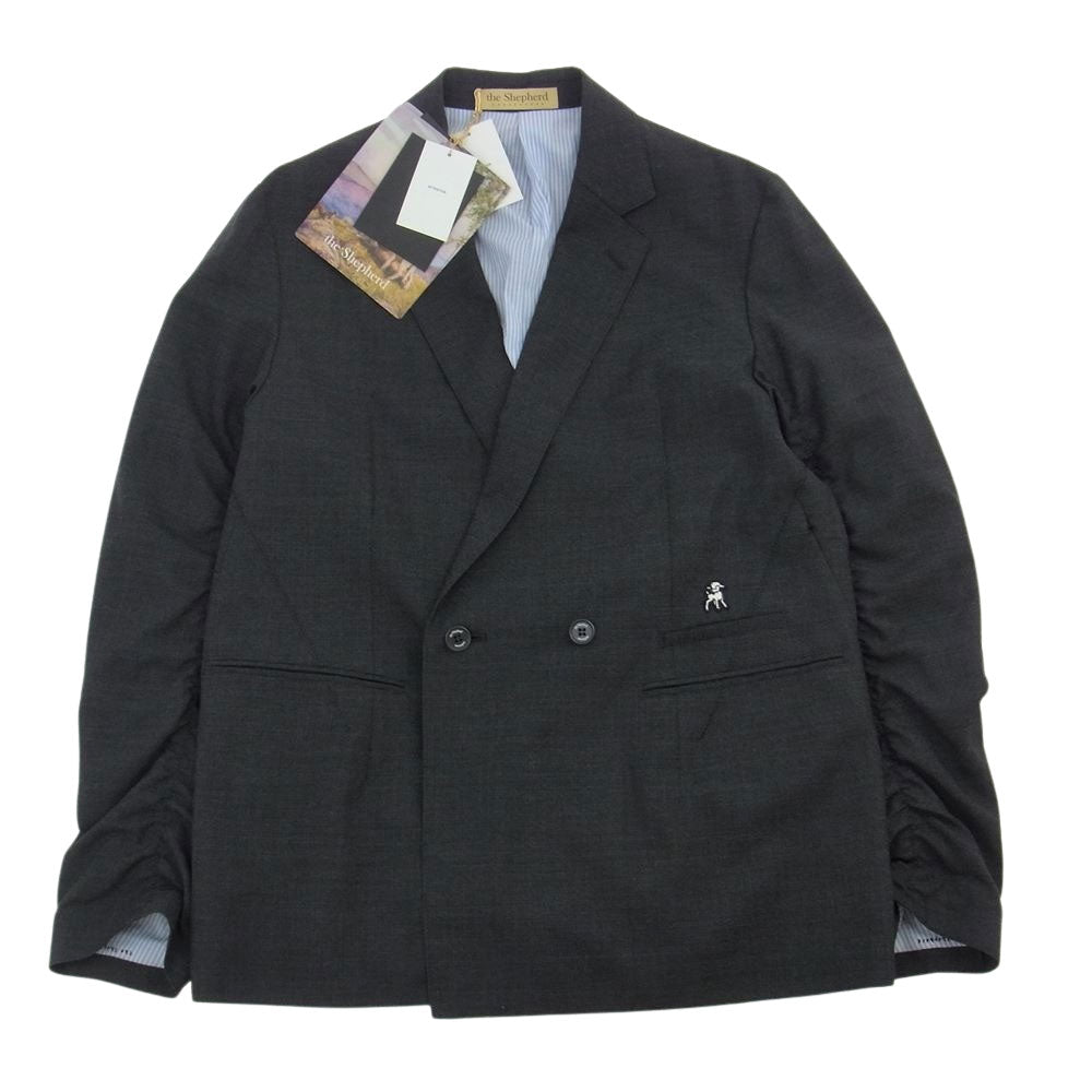 UNDERCOVER アンダーカバー USY4101 the Shepherd ザ シェパード 20SS パッカリング ダブルジャケット パンツ セットアップ ダークグレー系 ジャケット3・パンツ2【美品】【中古】
