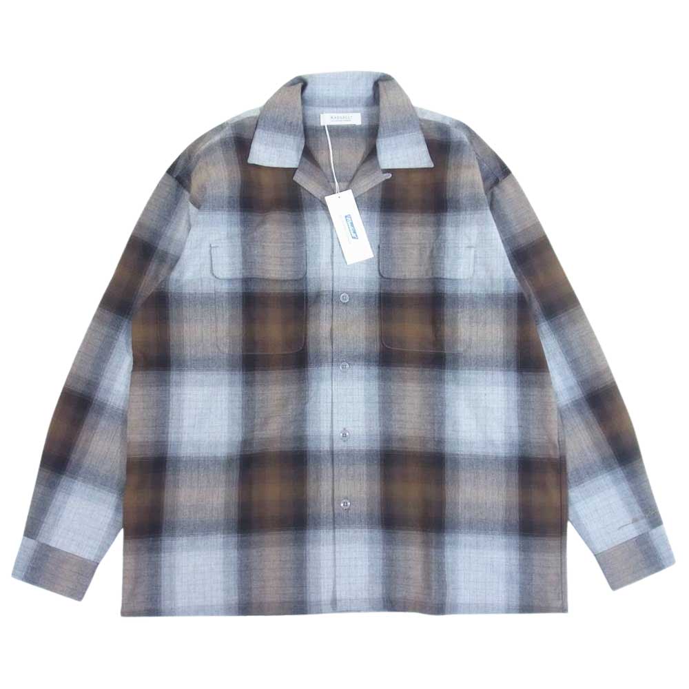 RADIALL ラディアル 22AW  RAD-22AW-SH004 Fisher OPEN COLLARED SHIRT L/S フィッシャー オープンカラー 長袖 シャツ ブラウン系 S【美品】【中古】
