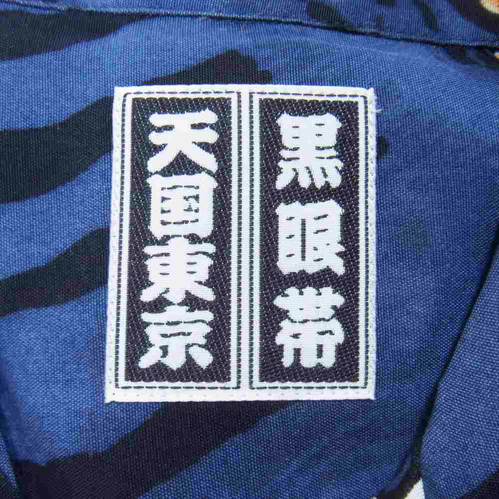 ザ ブラック アイ パッチ 22SS BEP-WM-HI01 × WACKOMARIA ワコマリア レーヨン ハワイアン シャツ 取扱注意 ネイビー系 XS【美品】【中古】