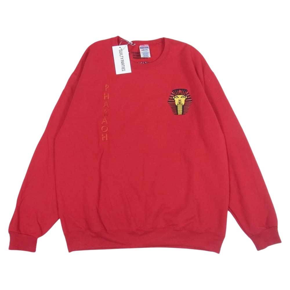 WACKO MARIA ワコマリア 22FW WMC-SS02 CREW NECK SWEAT SHIRT TYPE-2 スウェット トレーナー レッド系 L【美品】【中古】