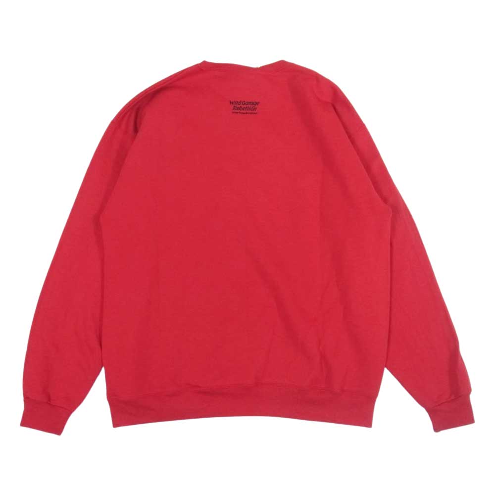 WACKO MARIA ワコマリア 22FW WMC-SS02 CREW NECK SWEAT SHIRT TYPE-2 スウェット トレーナー レッド系 L【美品】【中古】