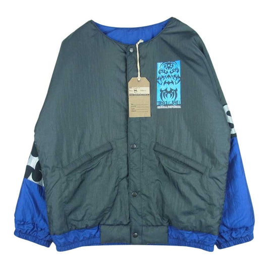 TENDERLOIN テンダーロイン 20AW DABO IMAGE JKT ノーカラー ナイロン ジャケット 日本製 グレー系 ブルー系 S【美品】【中古】