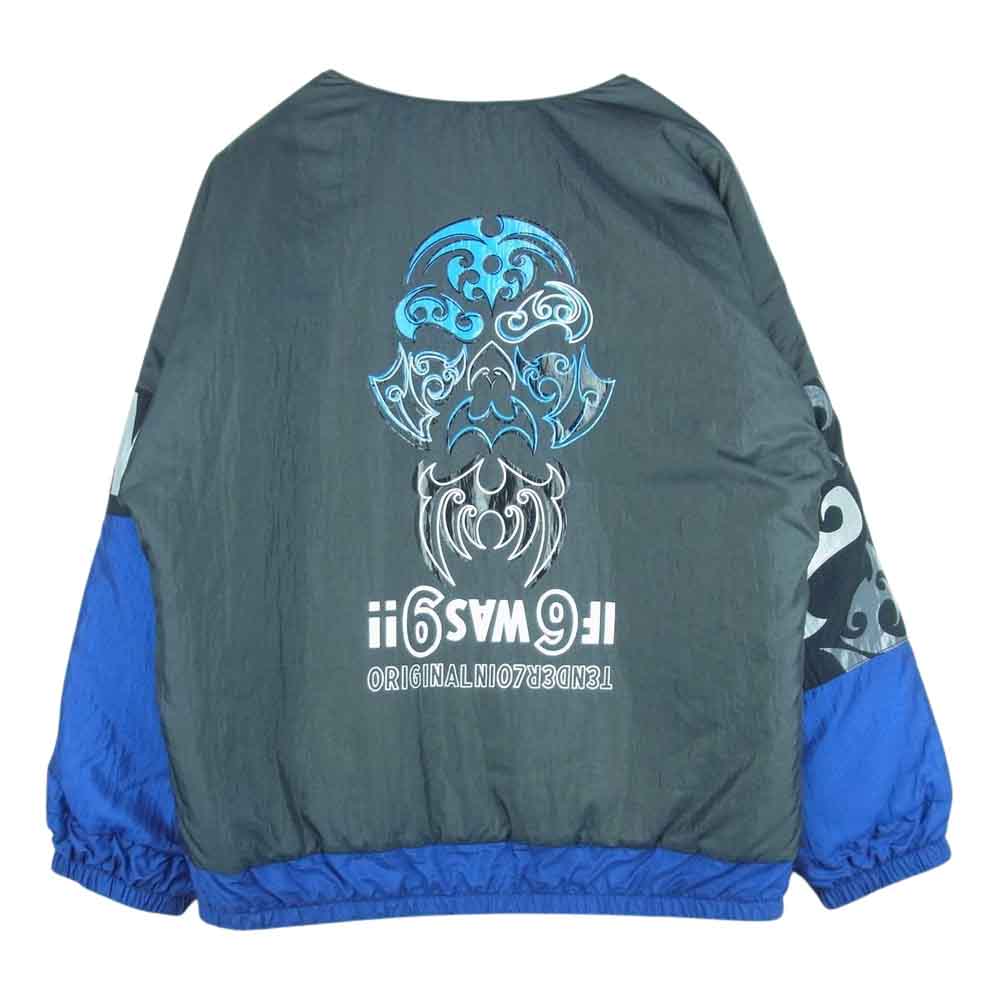 TENDERLOIN テンダーロイン 20AW DABO IMAGE JKT ノーカラー ナイロン ジャケット 日本製 グレー系 ブルー系 S【美品】【中古】