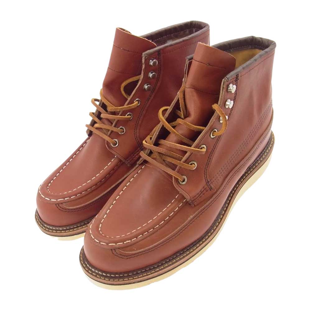 RED WING レッドウィング 9851 犬タグ カヌー モック オロラセット ポーテージ ワーク ブーツ ブラウン系 28cm【極上美品】【中古】