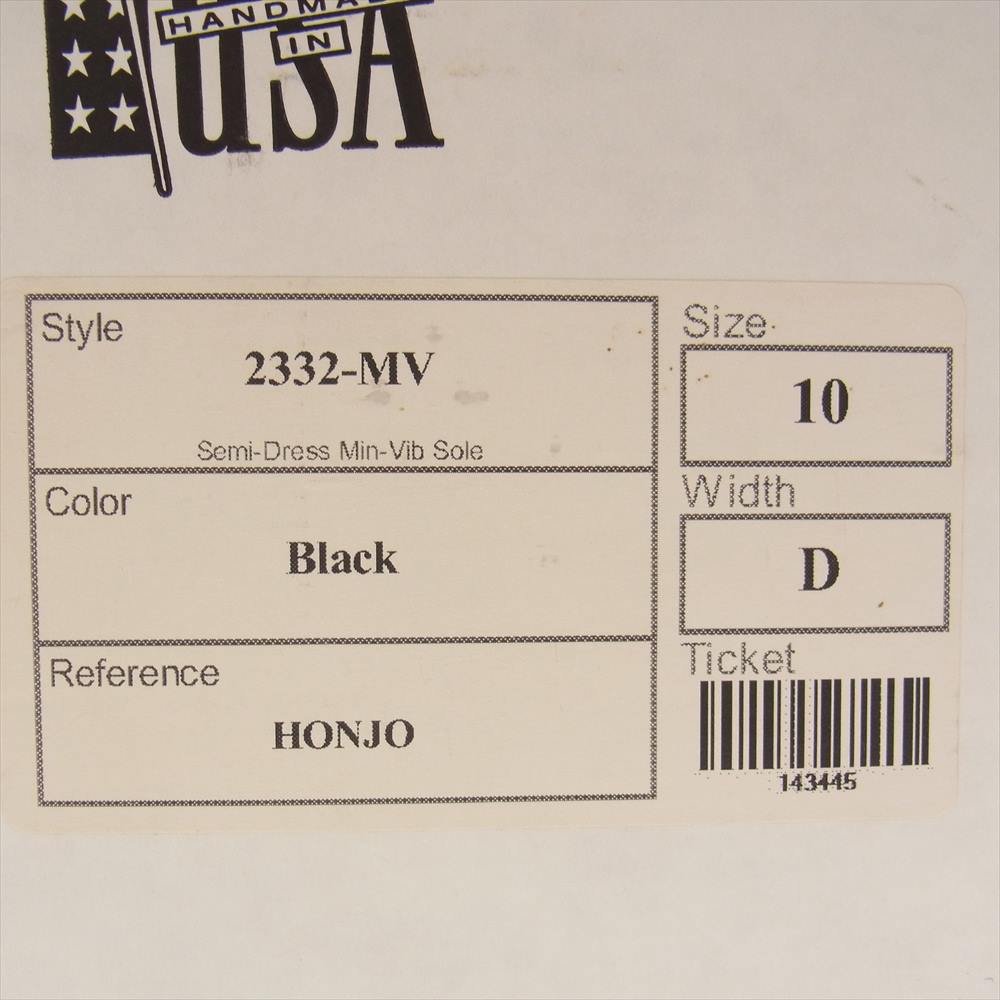 WHITE'S BOOTS ホワイツブーツ 2332-MV SEMI DRESS セミドレス レースアップ ブーツ ブラック系 US10D【中古】