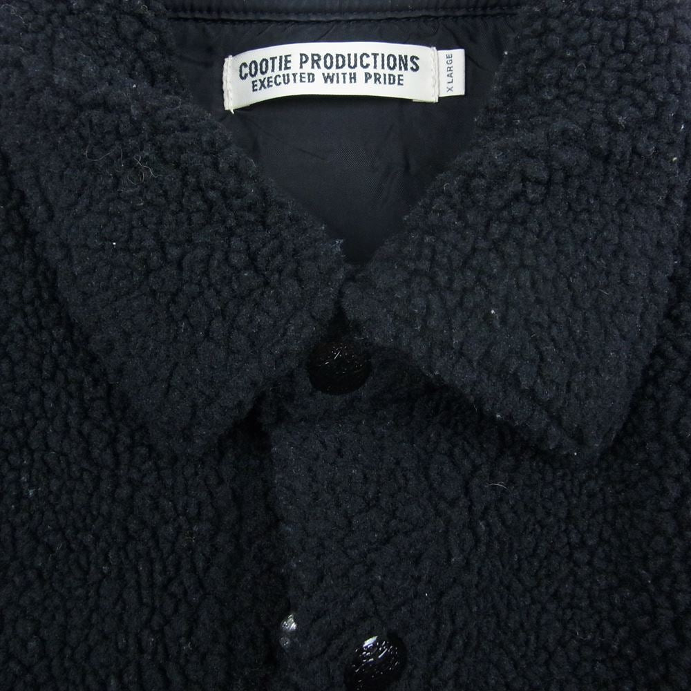 COOTIE クーティー パイル フリース シャツ ブラック系 XL【中古】