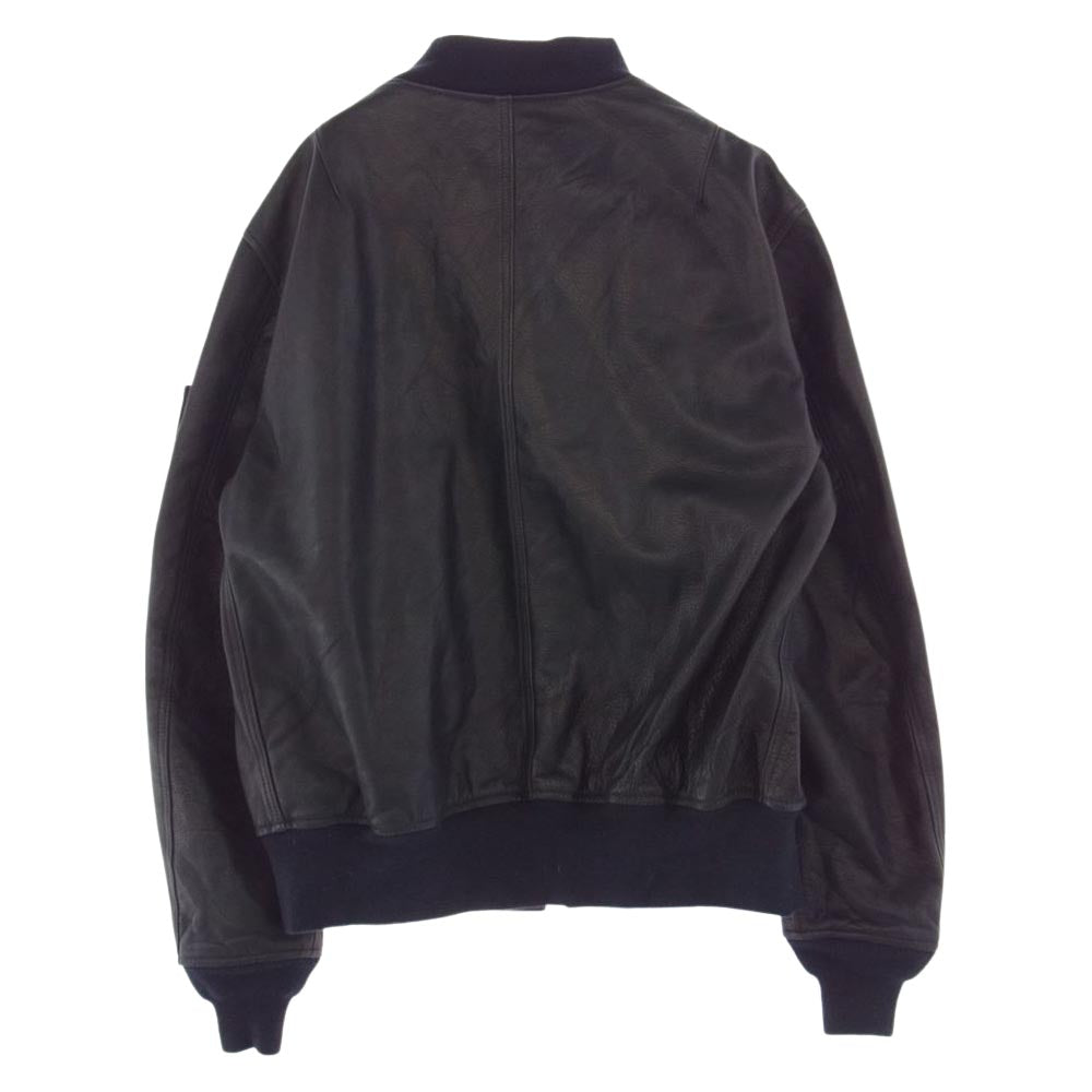 schott ショット レザー MA-1 ボンバー ジャケット ネイビー系 ネイビー系 XL【中古】
