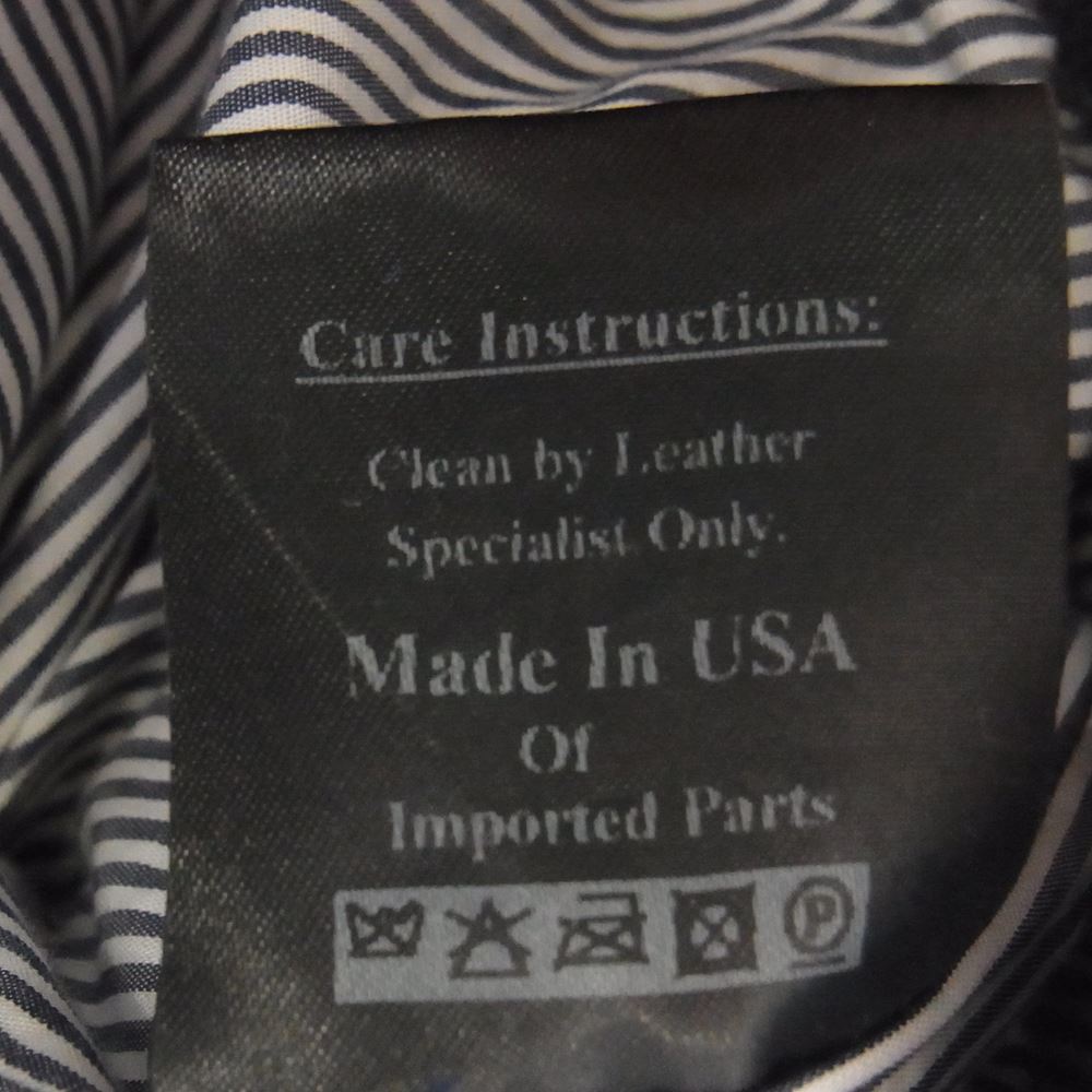 schott ショット レザー MA-1 ボンバー ジャケット ネイビー系