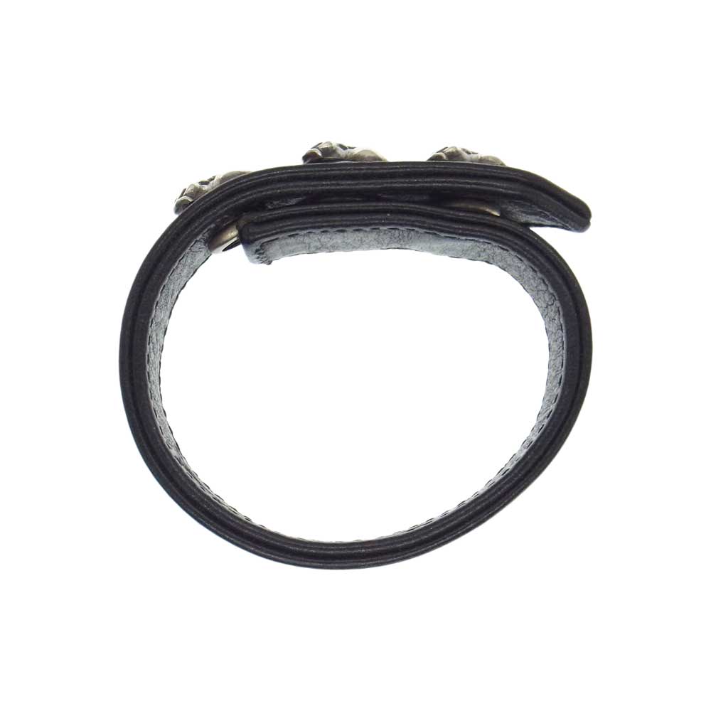 CHROME HEARTS クロムハーツ（原本無） 3BTN 2SNP ハート スナップボタン ブレスレット ブラック系 シルバー系【中古】