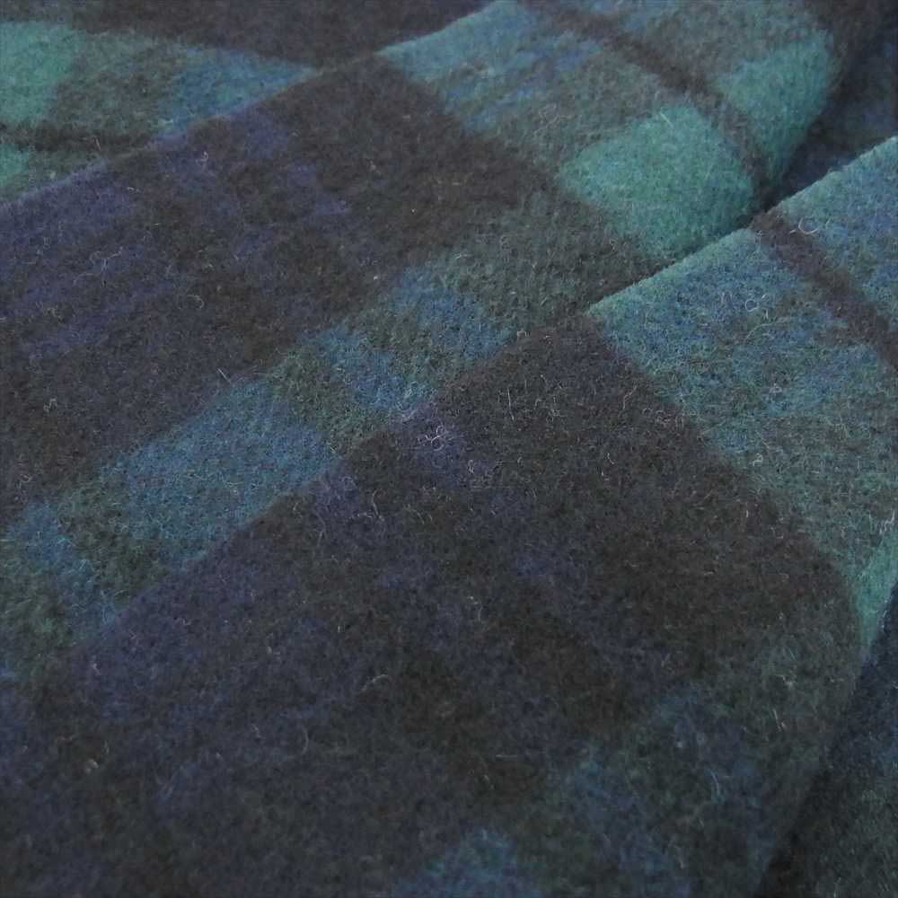 ジョンストンズオブエルガン スコットランド製 CASHMERE CHECK SCARF カシミヤ100％ チェック スカーフ マフラー ネイビー系【中古】