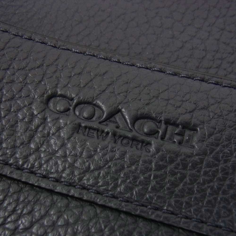 COACH コーチ F24876 Charles Camera Bag チャールズ カメラ バッグ ペブルドレザー 黒青系【中古】