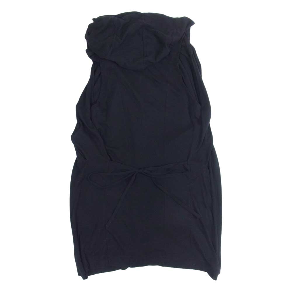 JULIUS ユリウス 12SS レーヨン シルク混 フード付き ベスト カットソー ブラック系 1【中古】