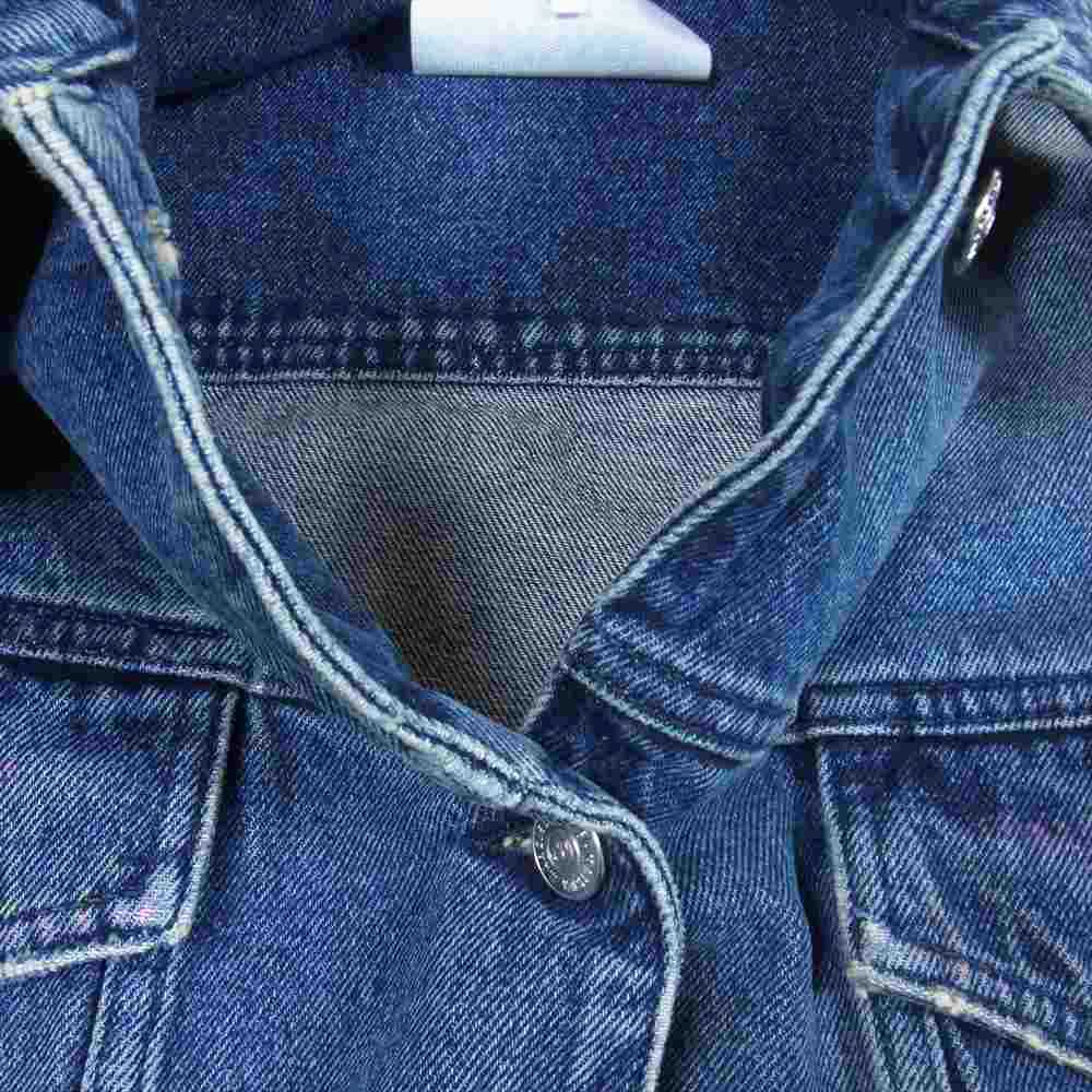 MAISON MARGIELA メゾンマルジェラ MM6 エムエムシックス 19SS S52AM0102 ハイライトマーカー加工 オーバーサイズ デニムジャケット インディゴブルー系 38【中古】