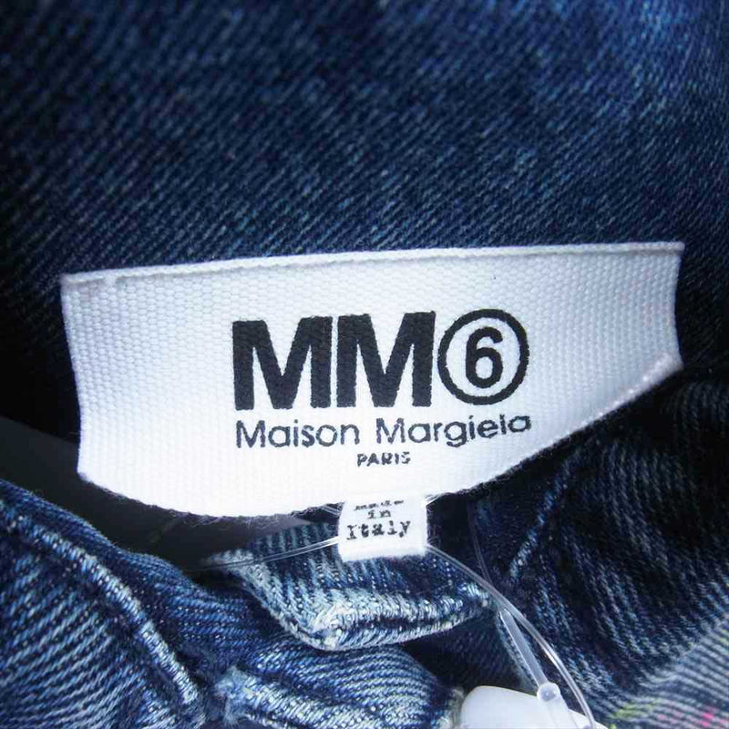 MAISON MARGIELA メゾンマルジェラ MM6 エムエムシックス 19SS S52AM0102 ハイライトマーカー加工 オーバーサイズ  デニムジャケット インディゴブルー系 38【中古】