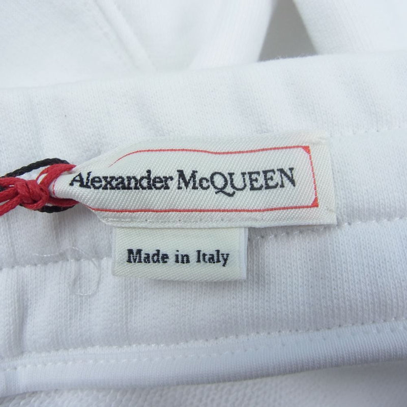 Alexander McQueen アレキサンダーマックイーン ロゴ プリント スウェット パンツ ホワイト ホワイト系 38【極上美品】【中古】