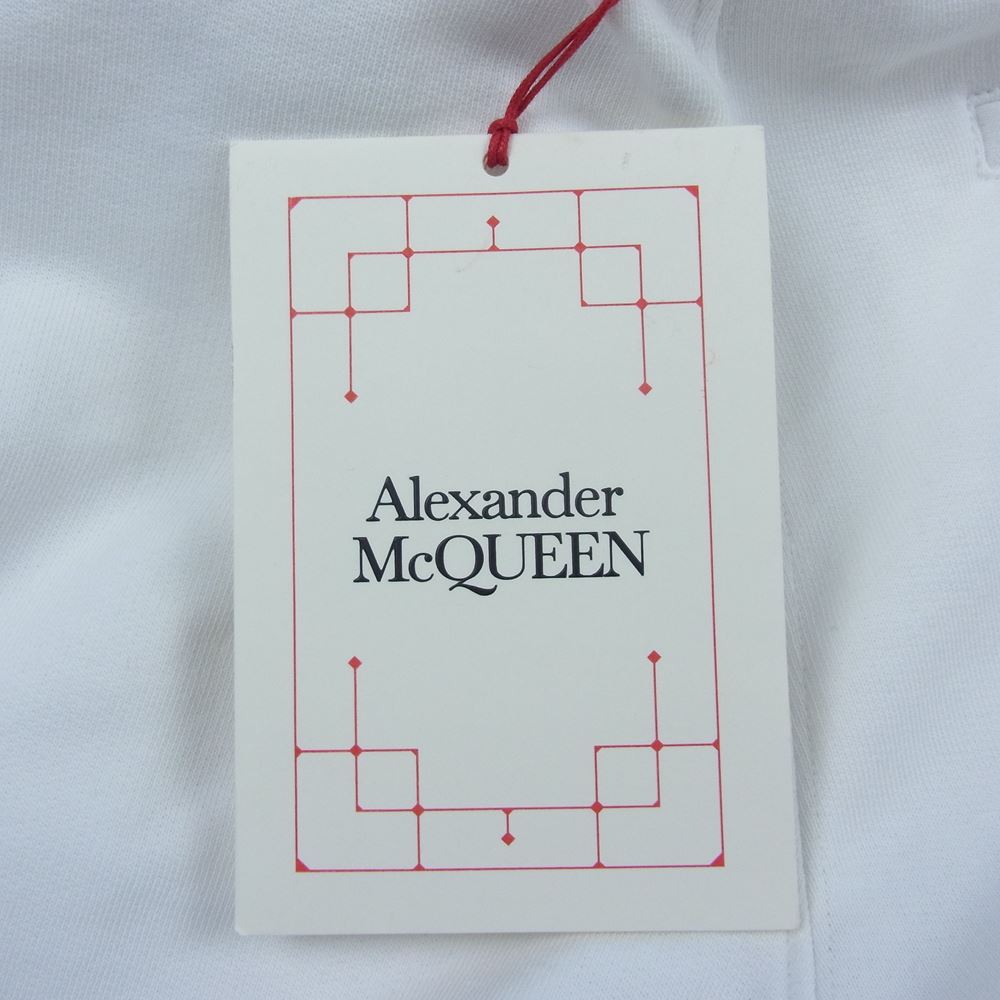 Alexander McQueen アレキサンダーマックイーン ロゴ プリント スウェット パンツ ホワイト ホワイト系 38【極上美品】【中古】