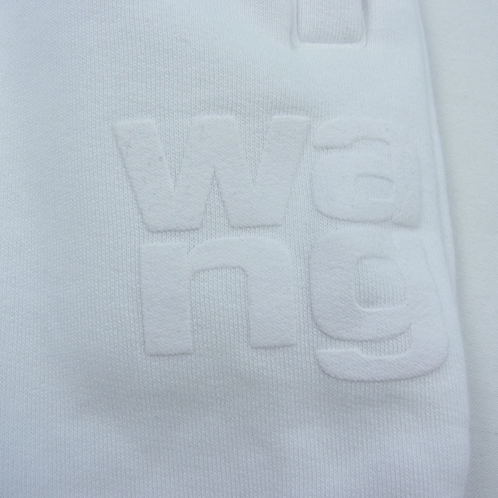 Alexander Wang アレキサンダーワン ロゴ プリント スウェット パンツ ホワイト ホワイト系 S【美品】【中古】