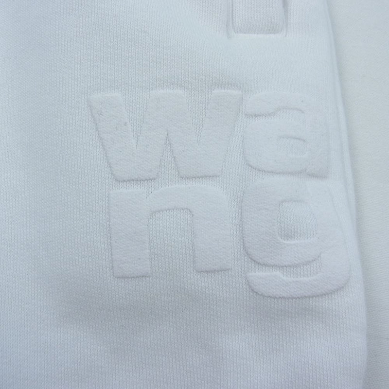 Alexander Wang アレキサンダーワン ロゴ プリント スウェット パンツ ホワイト ホワイト系 S【美品】【中古】