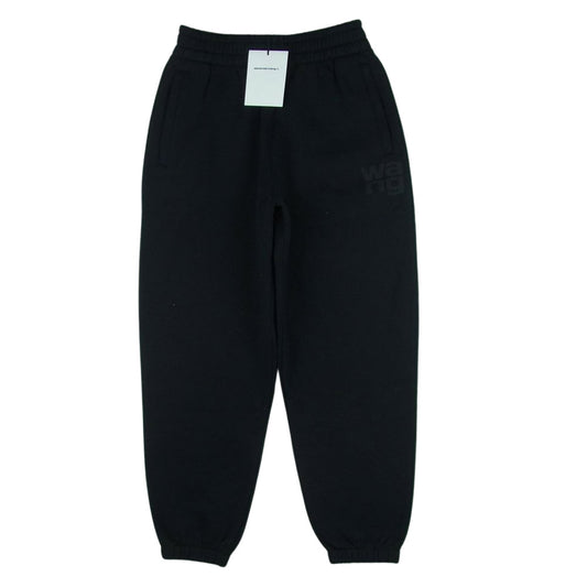Alexander Wang アレキサンダーワン ロゴ プリント スウェット パンツ ポルトガル製 ブラック系 S【極上美品】【中古】