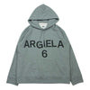 MAISON MARGIELA メゾンマルジェラ 22SS S52GU0161 MM6 エムエムシックス SWEAT HOODIE ロゴ プリント パーカー グレー系 XS【中古】
