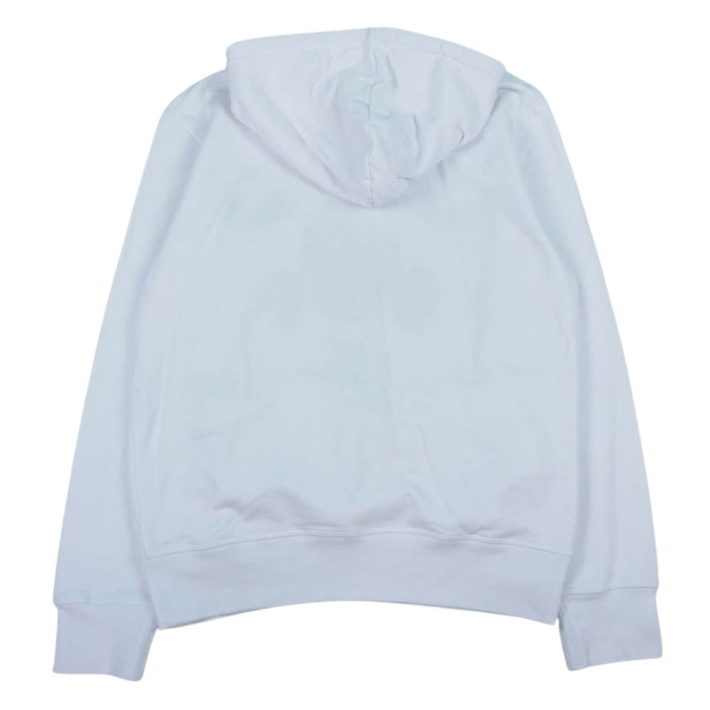 Alexander McQueen アレキサンダーマックイーン QRX43 Skull Embroidered Cotton Hoodie スカル エンブロイダリー ロゴ刺繍 パーカー フーディ ホワイト系 L【中古】