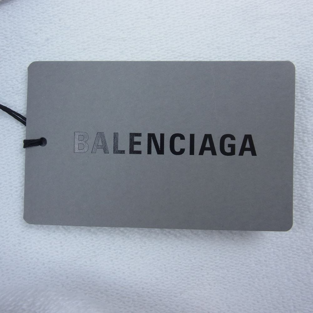 BALENCIAGA バレンシアガ 20AW 578135 TIV55 ロゴ オーバーサイズ スウェット パーカー ホワイト ホワイト系 S【美品】【中古】
