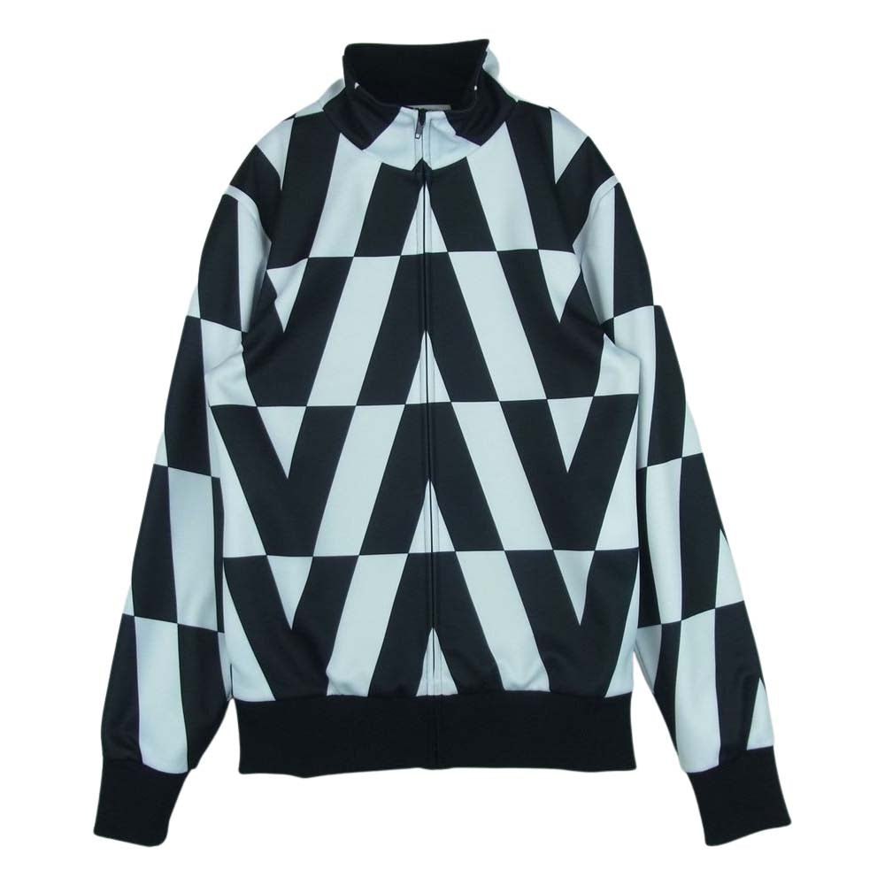 VALENTINO ヴァレンティノ 22AW WV0MF19Q7WU Optical Print Track Jacket トラック ジャケット ブラック系 ホワイト系 XS【美品】【中古】