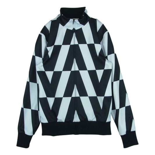 VALENTINO ヴァレンティノ 22AW WV0MF19Q7WU Optical Print Track Jacket トラック ジャケット ブラック系 ホワイト系 XS【美品】【中古】